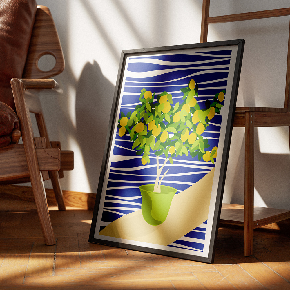 affiche-citronnier-impression-decoration-murale