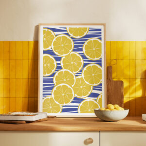 Affiche Fresh slices - citrons - Impression décoration murale