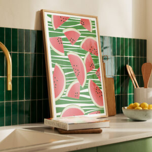 Affiche Fresh slices - pastèque - Impression décoration murale
