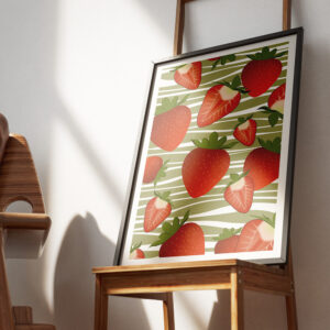 Affiche douceur de Fraises - Impression décoration murale