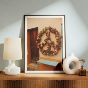 Affiche "Peace Flowers" – Douceur Rétro & Esprit Méditerranéen